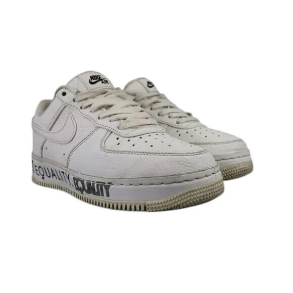 Nike Shoes Mens 6.5 Sneaker Air Force 1 Low Equality Lifestyle Leather AF1 White - Picture 16 of 16